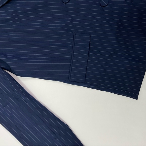 NWT Anthropologie Bardot Striped Blazer Casual Jacket Size 6 Navy Pinstripe - Picture 8 of 8